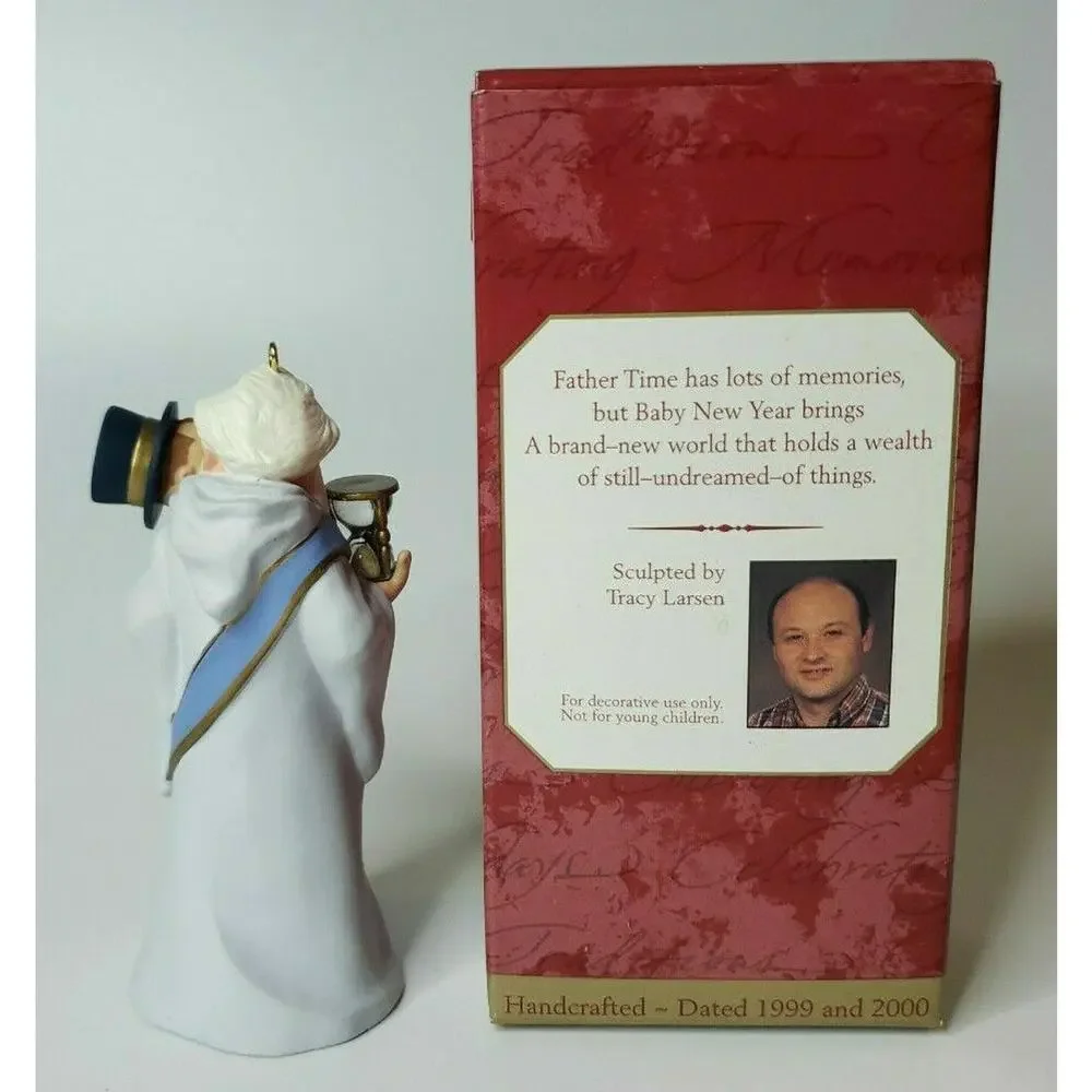 1999‎ Hallmark Ornament Welcome to 2000 Father Time Baby Hour Glass U119/6829